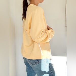 Vintage Snoopy Peanuts butter yellow Cardigan M